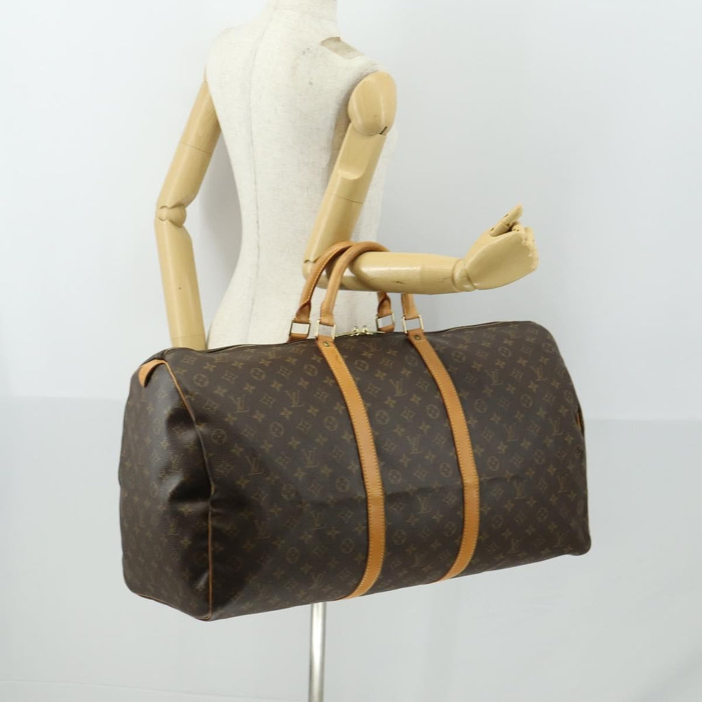 Louis Vuitton Keepall Bag Monogram Canvas Brown Canvas Travel Bag