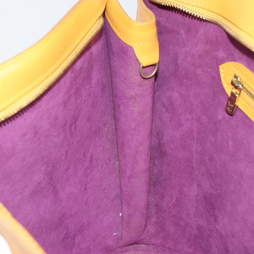 Louis Vuitton Saint Jacques Handbag Epi Leather Yellow Leather Handbag