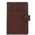 Chanel Cc Bifold Wallet Quilted Caviar Brown Leather Wallets Accessory