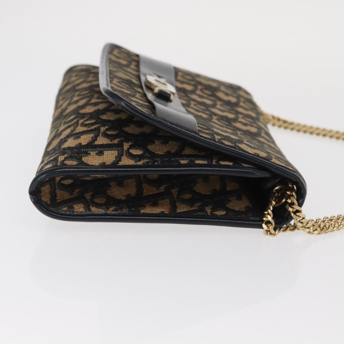Christian Dior Vintage Cd Trotter Shoulder Bag Canvas Navy Canvas Shoulder Bag Bag (Pre-Owned)