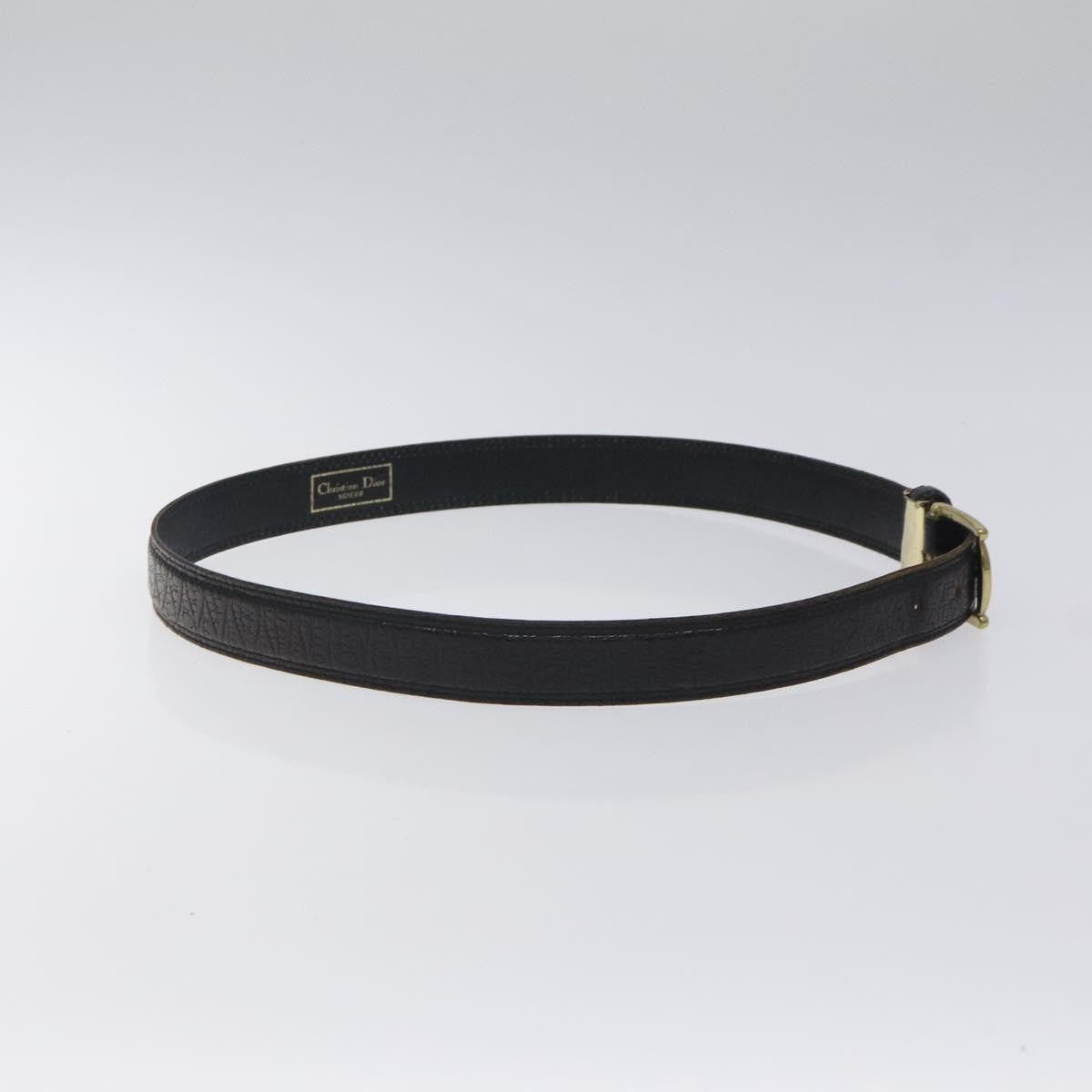 Christian Dior Vintage Oversized Belt Metal And Leather Black Leather Belts Accessory (Pre-Owned)
