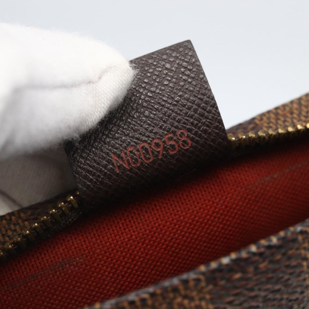 Louis Vuitton Trousse Make Up Bag Damier Canvas Brown Canvas Clutche & Pouche Bag