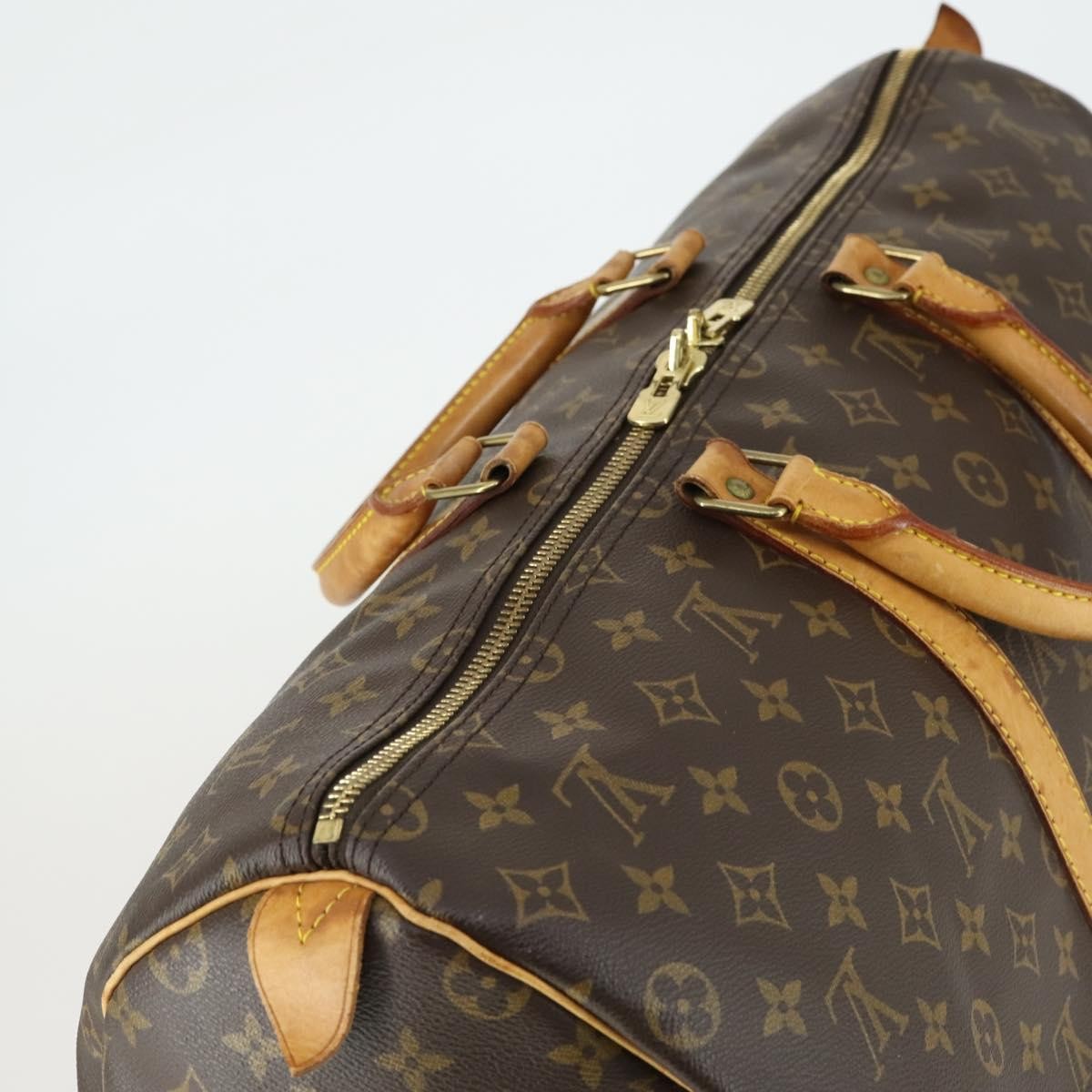 Louis Vuitton Keepall Bag Monogram Canvas Brown Canvas Travel Bag