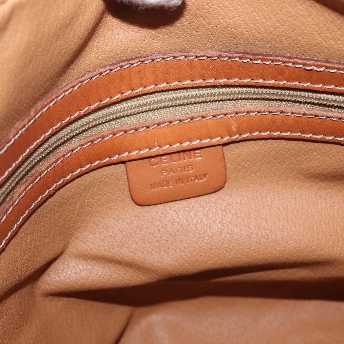 Celine Vintage Macadam Handbag Canvas And Leather Brown Canvas Handbag