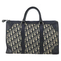 Christian Dior Vintage Trotter Boston Bag Canvas Navy Canvas Travel Bag Bag (Pre-Owned)