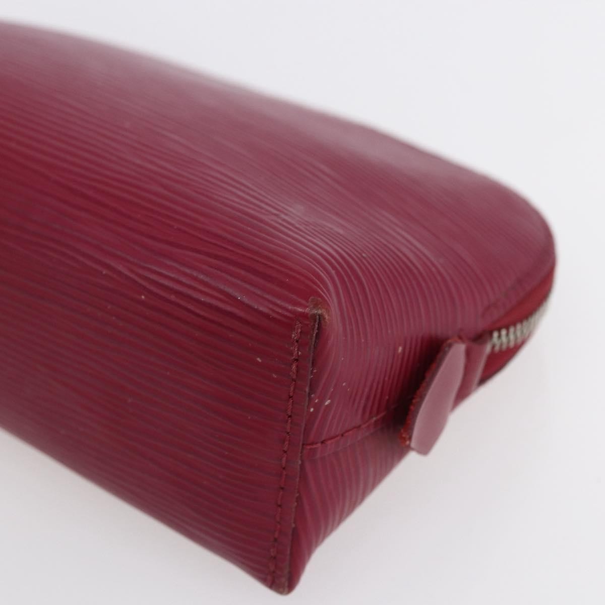 Louis Vuitton Cosmetic Pouch Epi Leather Burgundy Leather Clutche & Pouche Bag