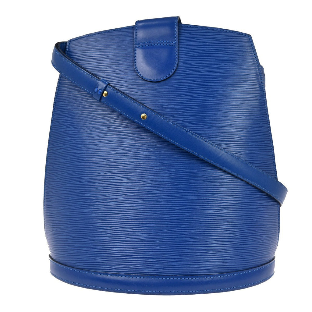 Louis Vuitton Cluny Shoulder Bag Epi Leather Blue Leather Shoulder Bag