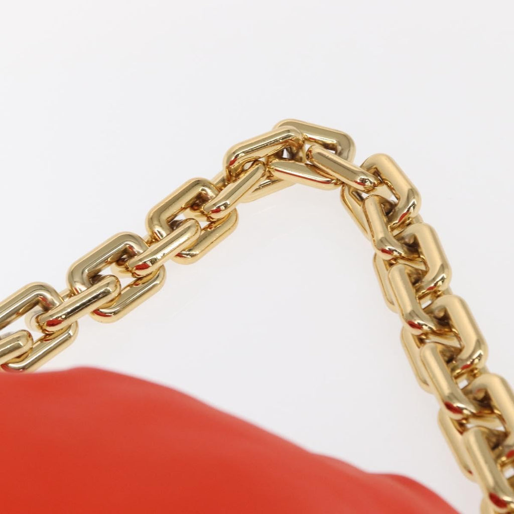 Bottega Veneta The Chain Pouch Leather Orange Leather Clutche & Pouche Bag
