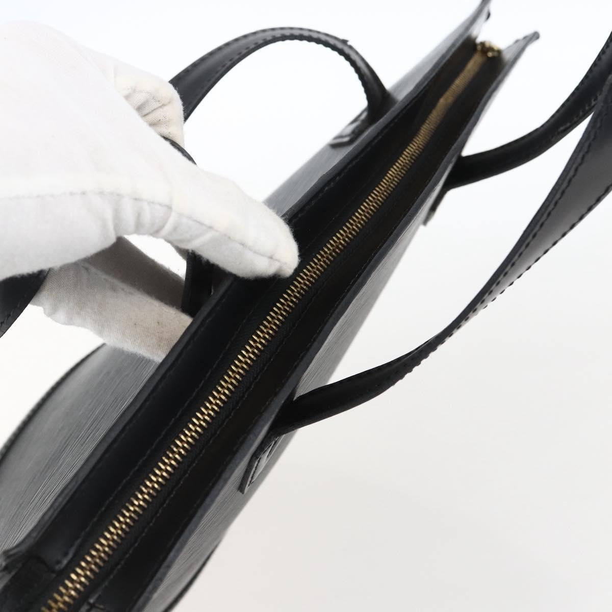 Louis Vuitton Saint Jacques Handbag Epi Leather Black Leather Handbag