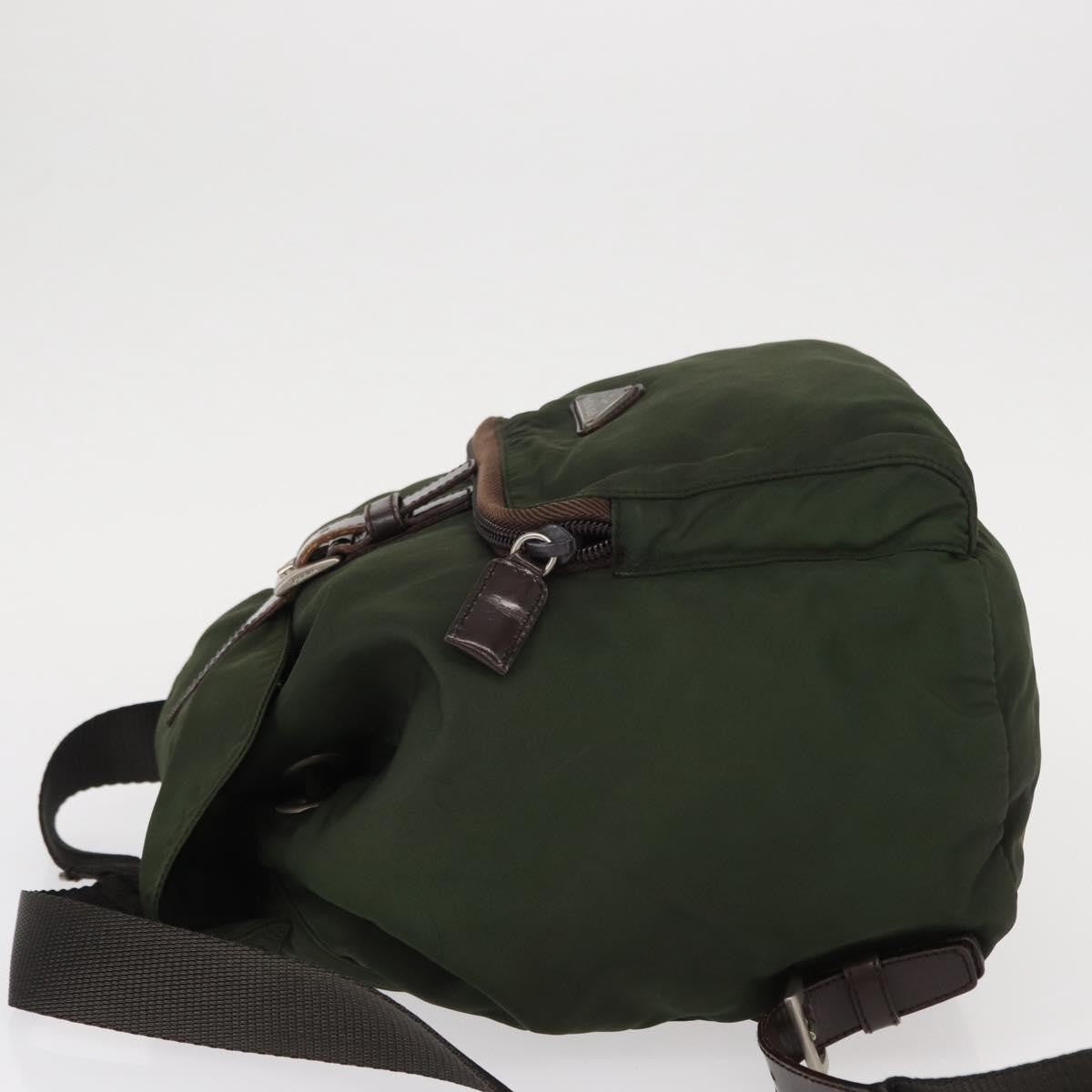 Prada Front Pocket Backpack Tessuto Khaki Nylon Backpack Bag