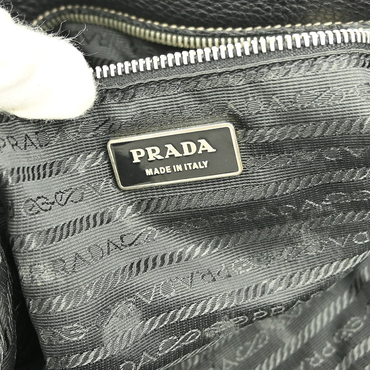 Prada Vintage Tote Leather Black Leather Tote Bag Bag