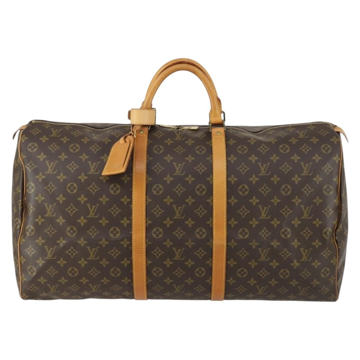 Louis Vuitton Keepall Bag Monogram Canvas Brown Canvas Travel Bag