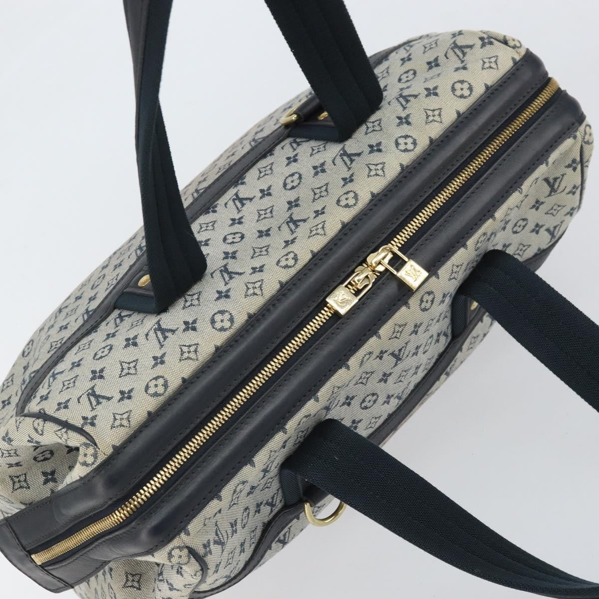 Louis Vuitton Josephine Handbag Mini Lin Blue Canvas Handbag