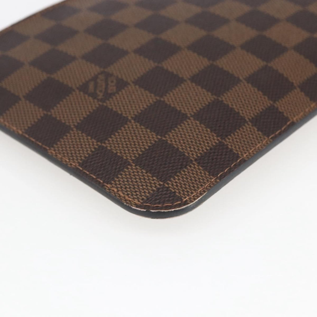 Louis Vuitton Neverfull Pochette Damier Brown Canvas Clutche & Pouche Bag