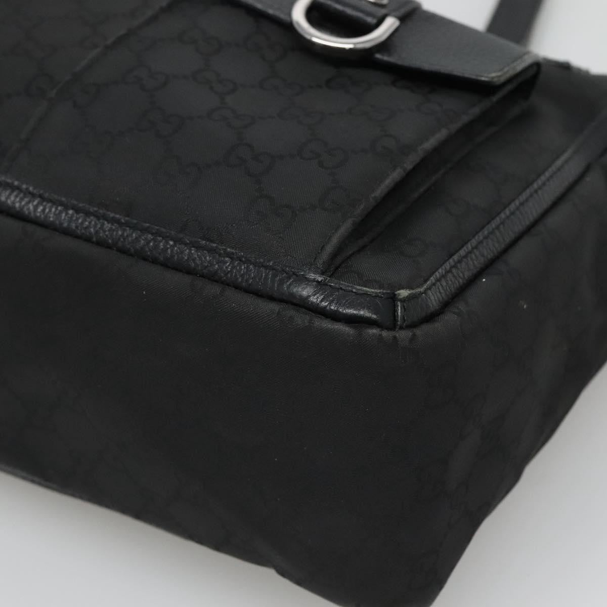 Gucci Abbey Pocket Tote Gg Canvas Black Canvas Tote Bag Bag (Pre-Owned)