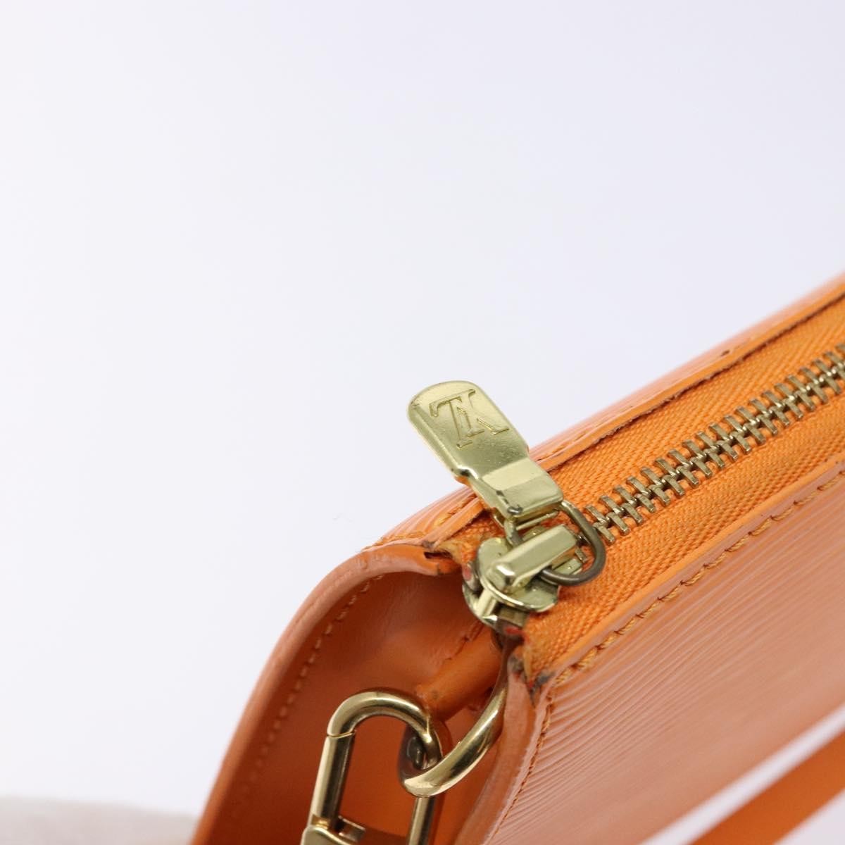 Louis Vuitton Pochette Accessoires Epi Leather Orange Leather Clutche & Pouche Bag