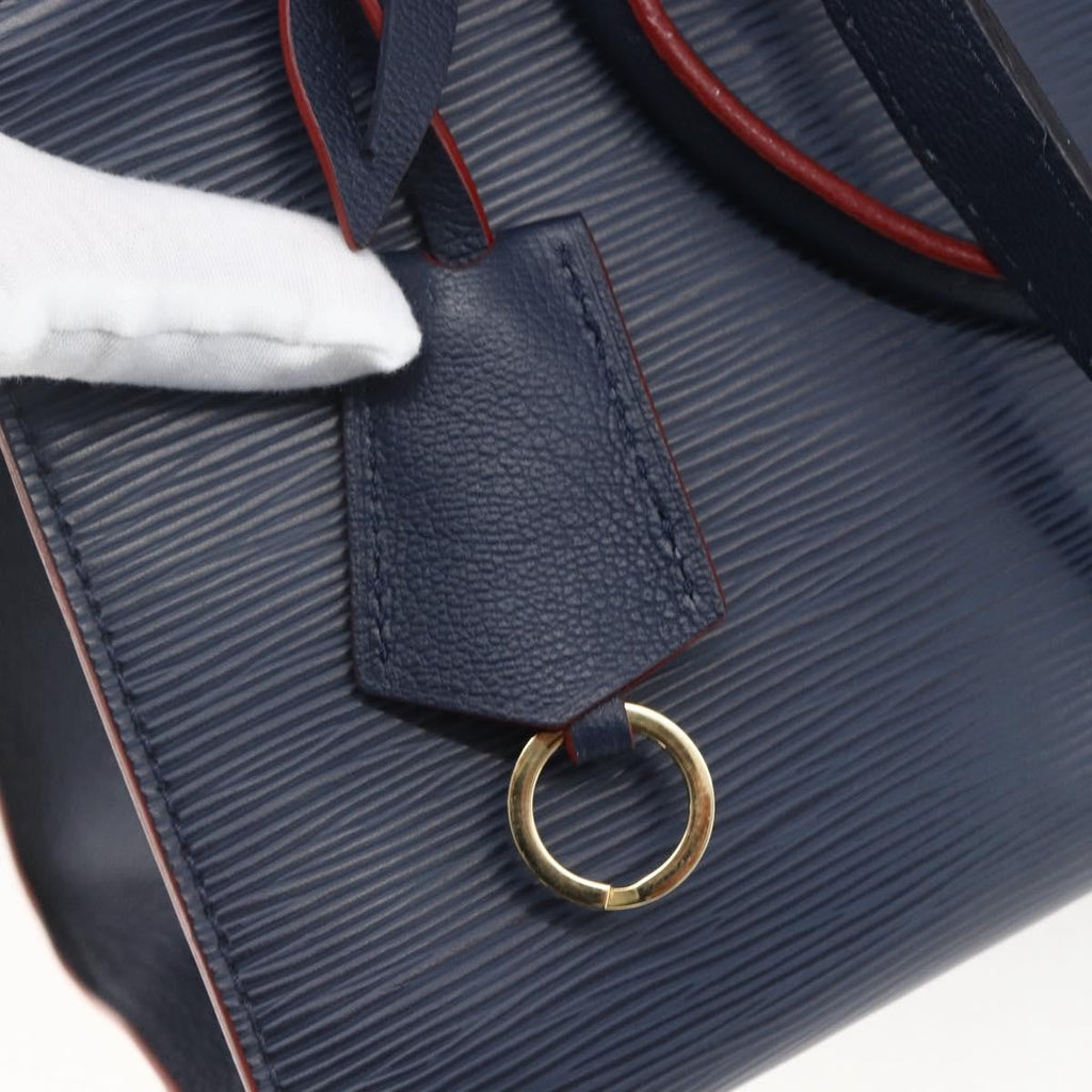 Louis Vuitton Vaneau Handbag Epi Leather Blue Leather Handbag
