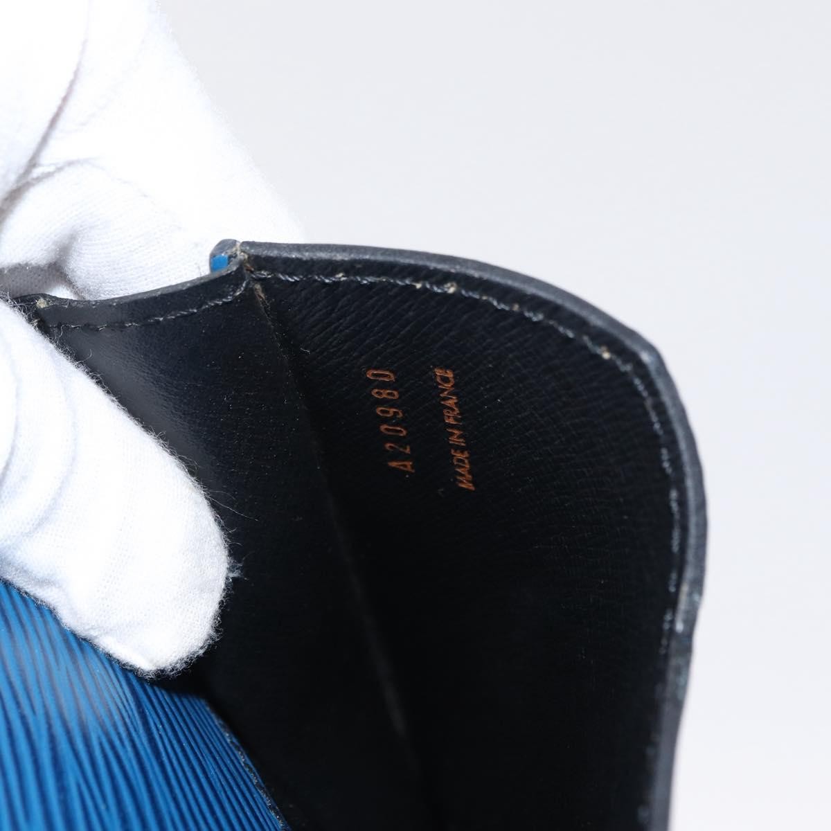 Louis Vuitton Porte-Documents Senateur Bag Epi Leather Blue Leather Clutche & Pouche Bag