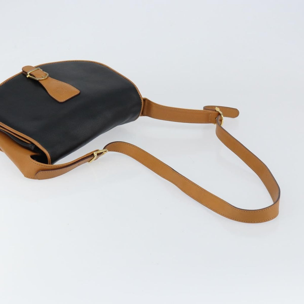Celine Vintage Shoulder Bag Leather Black Leather Shoulder Bag Bag