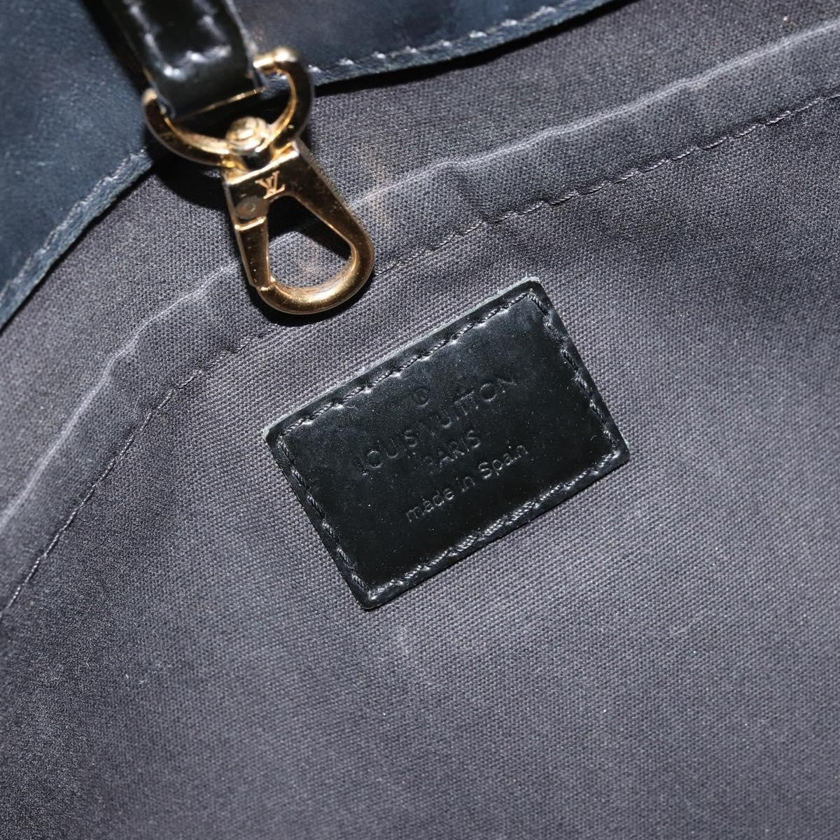 Louis Vuitton Montaigne Handbag Monogram Vernis Black Patent_Leather Handbag