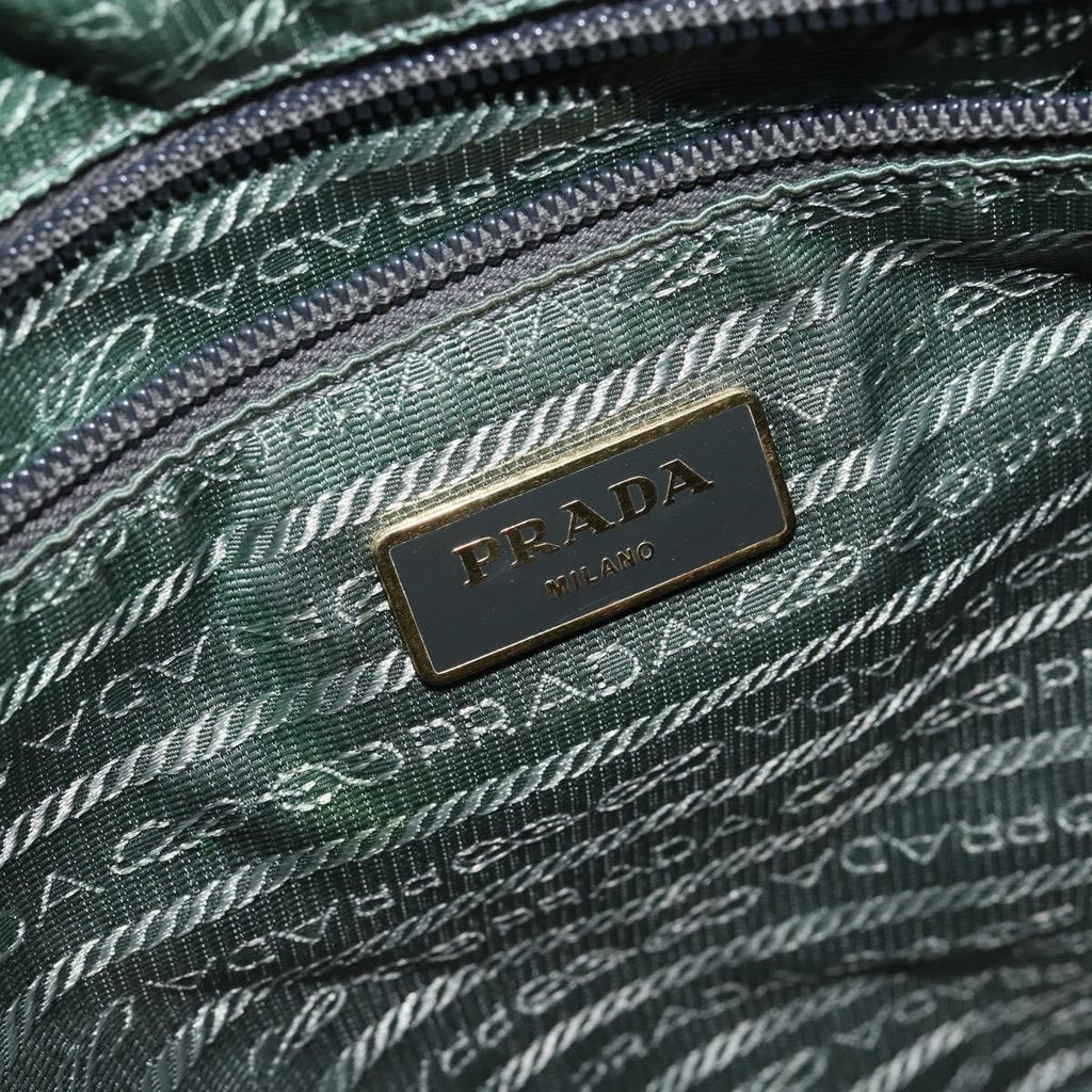 Prada Convertible Bow Tote Tessuto Green Nylon Handbag