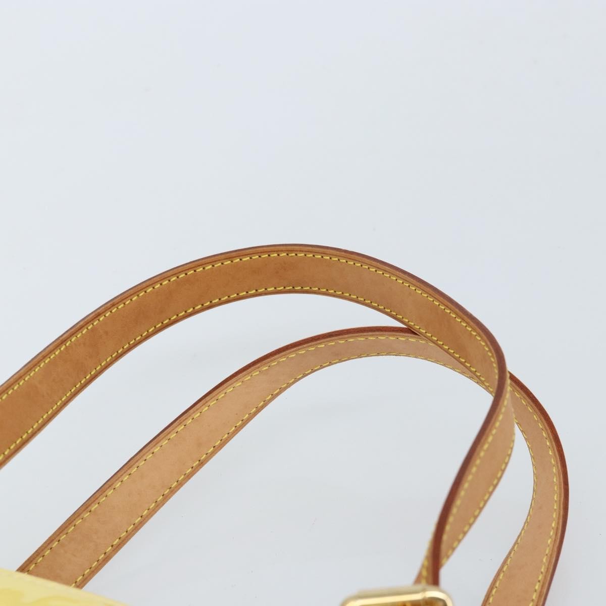 Louis Vuitton Brentwood Handbag Monogram Vernis Yellow Patent_Leather Tote Bag