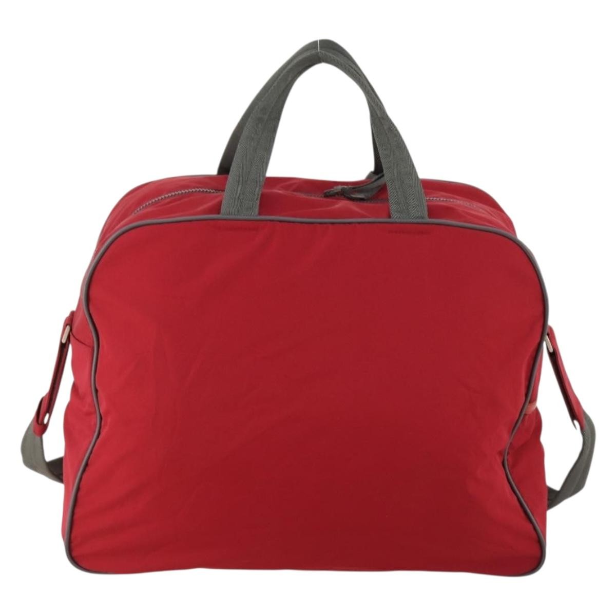 Prada Sport Line Boston Bag Nylon Red Nylon Travel Bag Bag