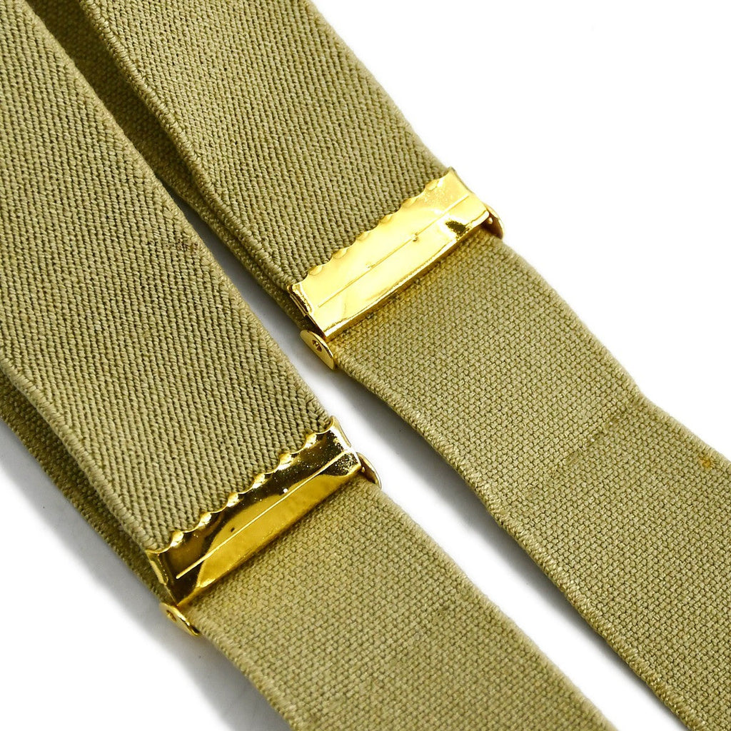 Chanel Logo Suspenders Canvas Beige Canvas Belts Accessory
