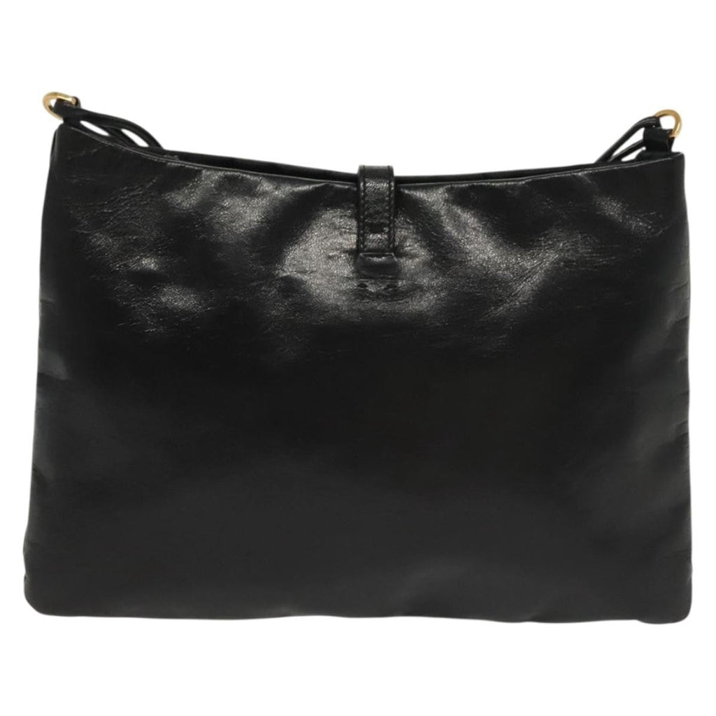 Prada Bow Shoulder Bag Vernice Saffiano Leather Black Leather Bag