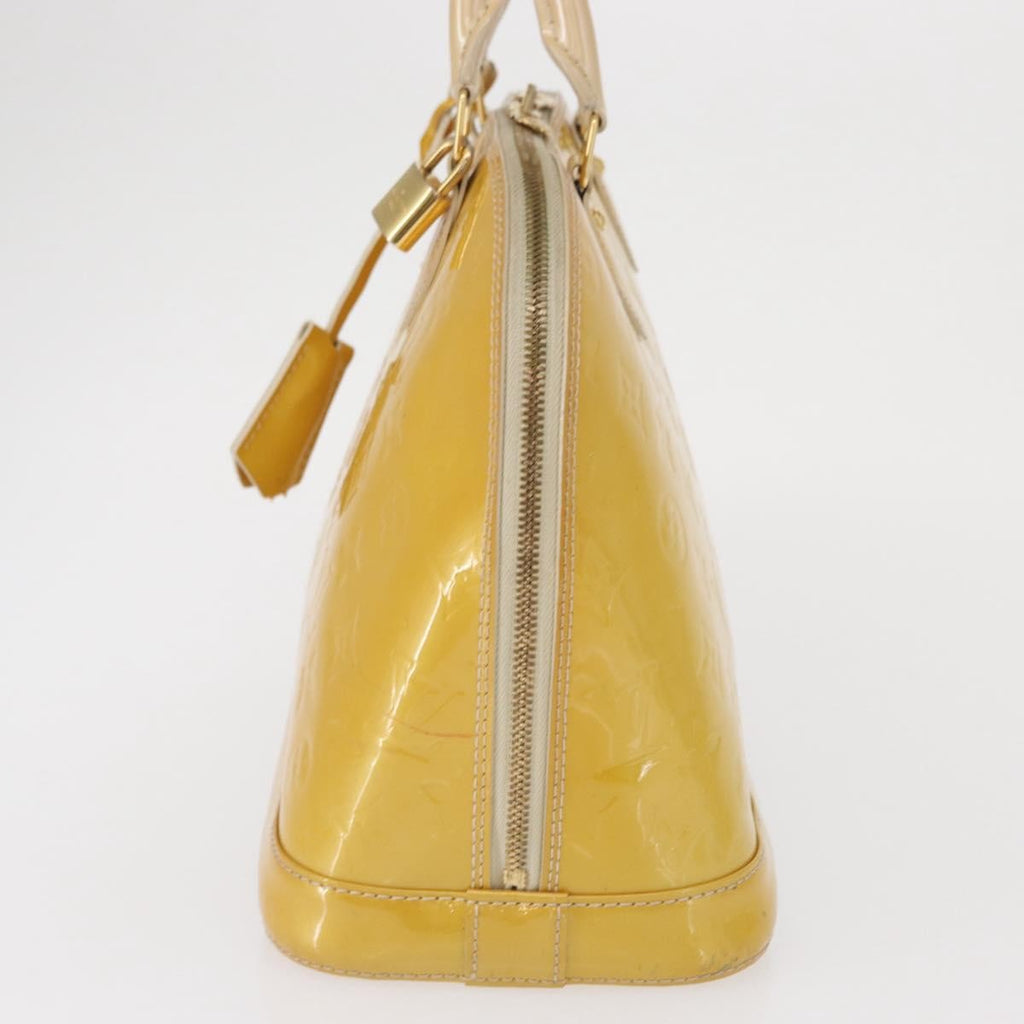 Louis Vuitton Alma Handbag Patent Leather Yellow Patent_Leather Handbag