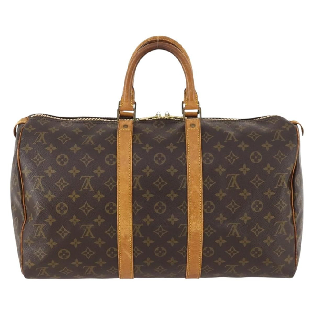 Louis Vuitton Keepall Bag Monogram Canvas Brown Canvas Travel Bag