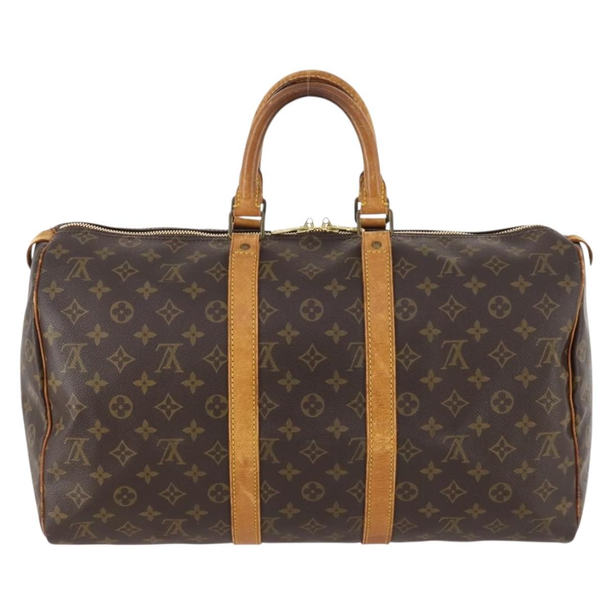 Louis Vuitton Keepall Bag Monogram Canvas Brown Canvas Travel Bag