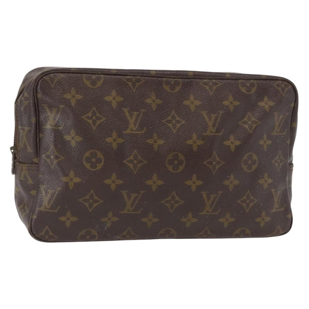Louis Vuitton Trousse Toiletry Pouch Monogram Canvas Brown Canvas Toiletry Case Accessory