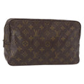 Louis Vuitton Trousse Toiletry Pouch Monogram Canvas Brown Canvas Toiletry Case Accessory