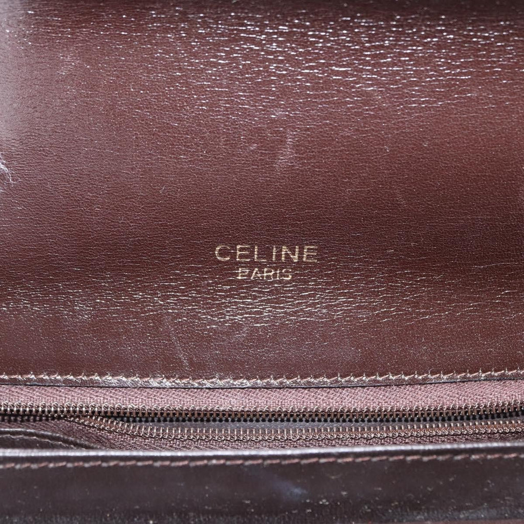 Celine Vintage Horse Carriage C Macadam Shoulder Bag Canvas And Leather Beige Canvas Shoulder Bag Bag