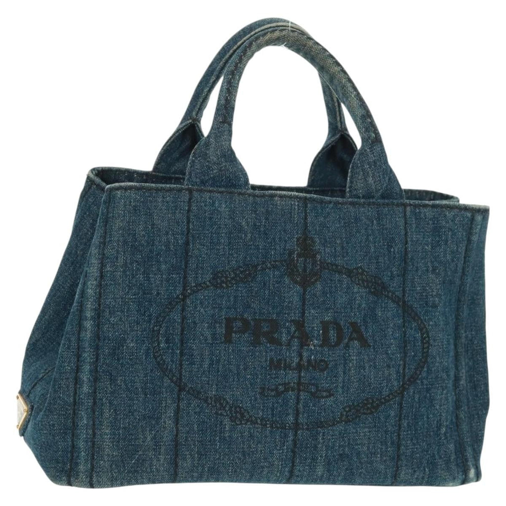 Prada Canapa Tote Denim Blue Denim_Jeans Tote Bag Bag