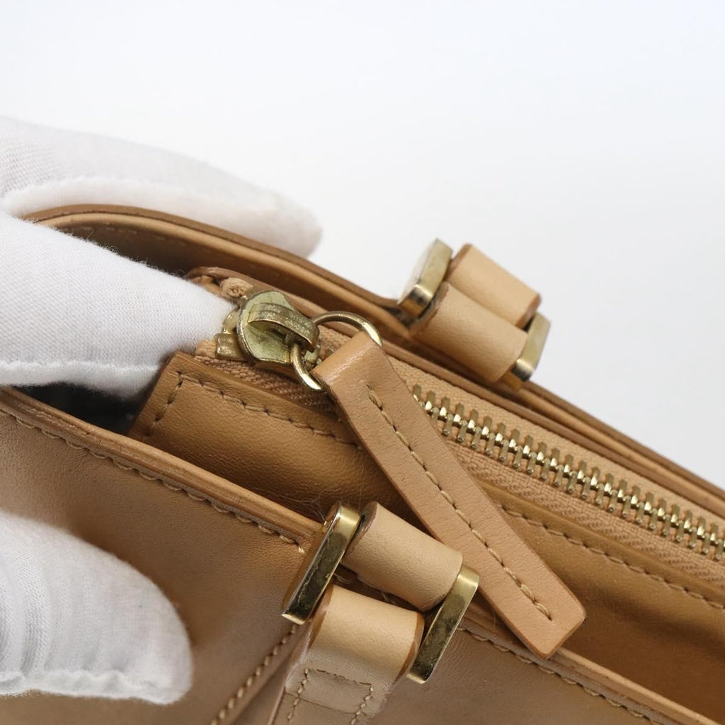 Burberry Vintage Handbag Leather Beige Leather Handbag