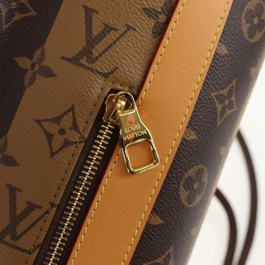 Louis Vuitton Nigo Randonnee Backpack Limited Edition Stripes Monogram Canvas Brown Canvas Shoulder Bag