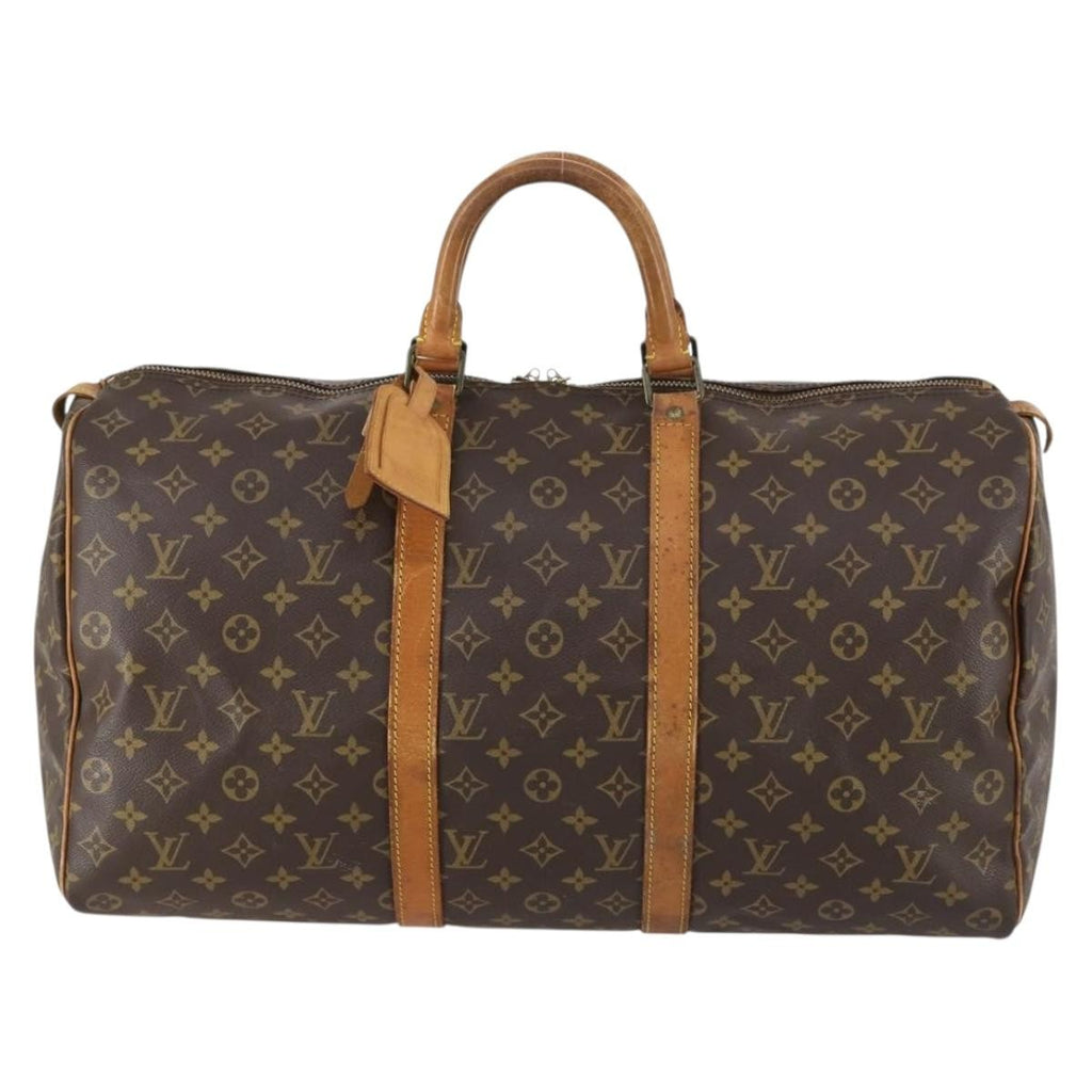 Louis Vuitton Keepall Bag Monogram Canvas Brown Canvas Travel Bag