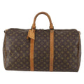Louis Vuitton Keepall Bag Monogram Canvas Brown Canvas Travel Bag