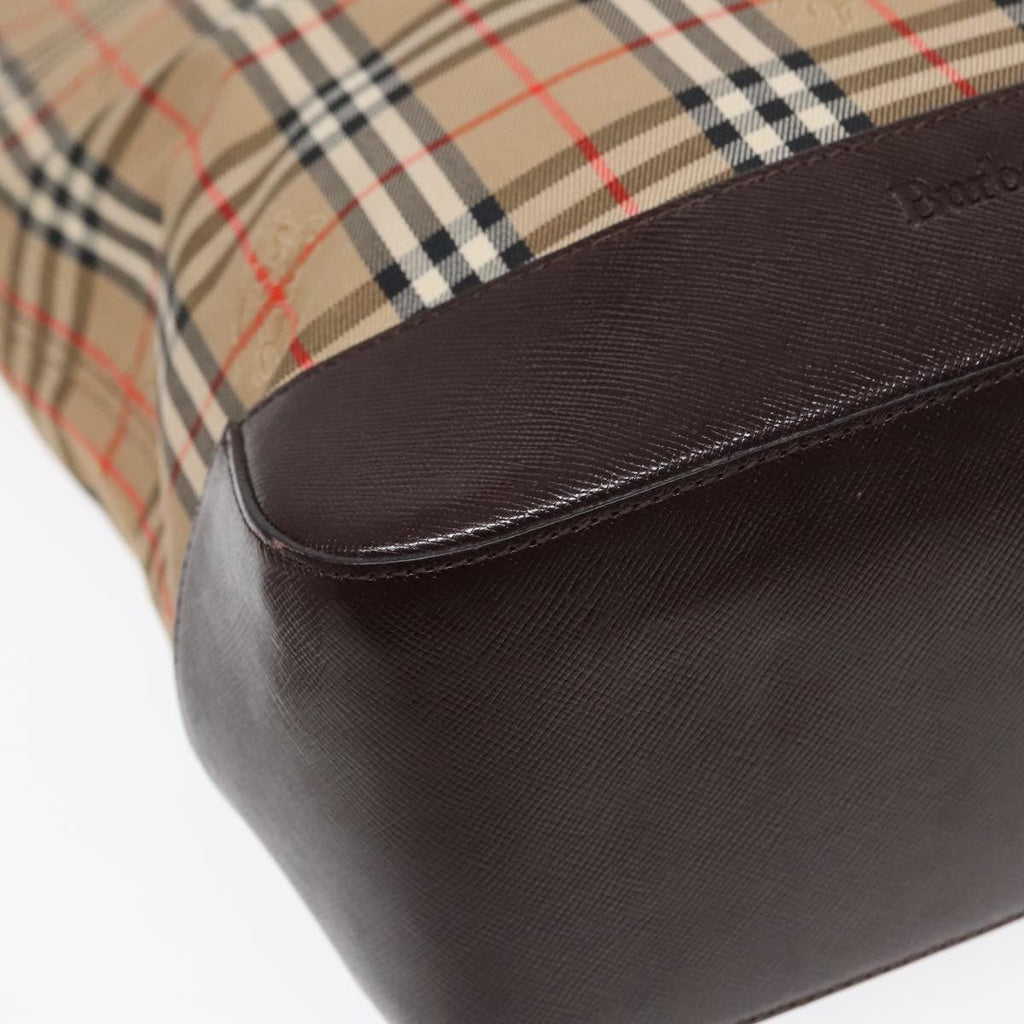 Burberry Nova Check Tote Canvas And Leather Beige Canvas Tote Bag