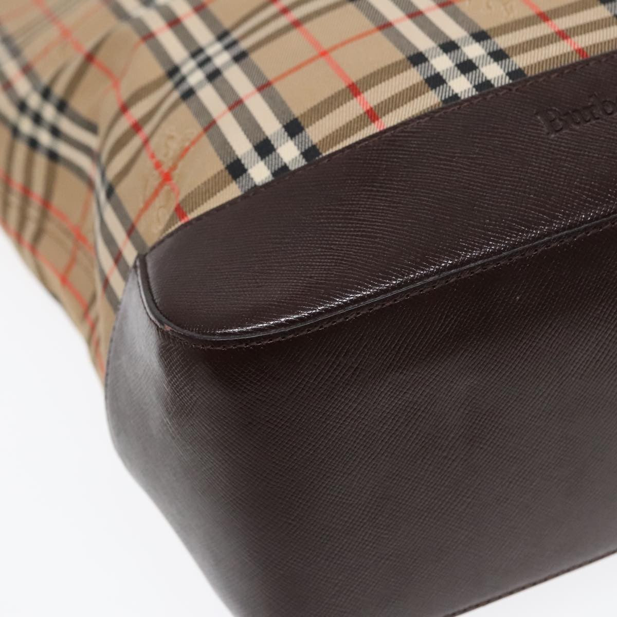 Burberry Nova Check Tote Canvas And Leather Beige Canvas Tote Bag