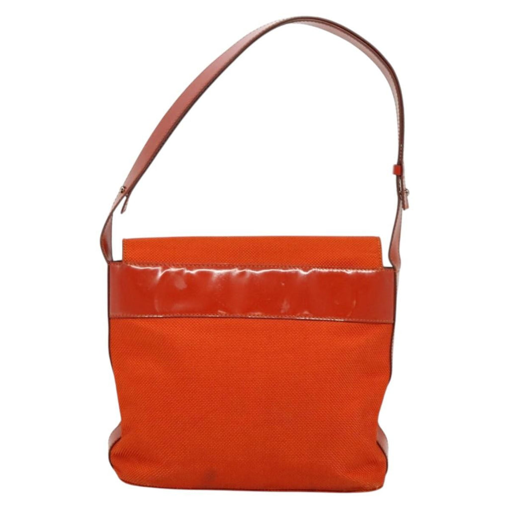 Celine Shoulder Bag Canvas Orange Canvas Shoulder Bag Bag