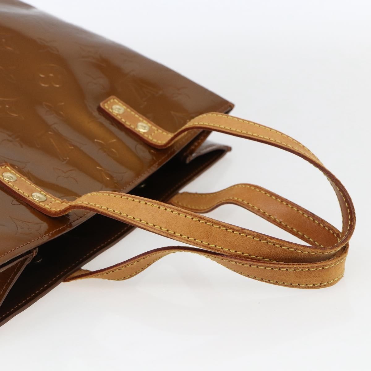 Louis Vuitton Reade Handbag Monogram Vernis Brown Patent_Leather Tote Bag