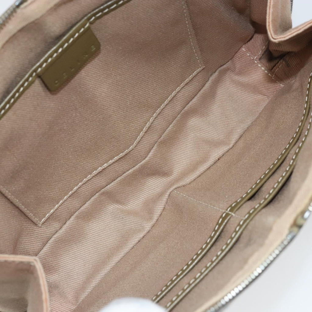 Celine C Macadam Shoulder Bag Canvas Khaki Canvas Shoulder Bag Bag
