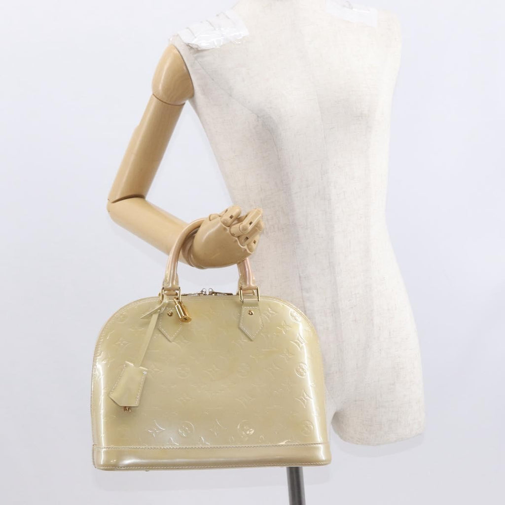 Louis Vuitton Alma Handbag Monogram Vernis Pink Patent_Leather Handbag