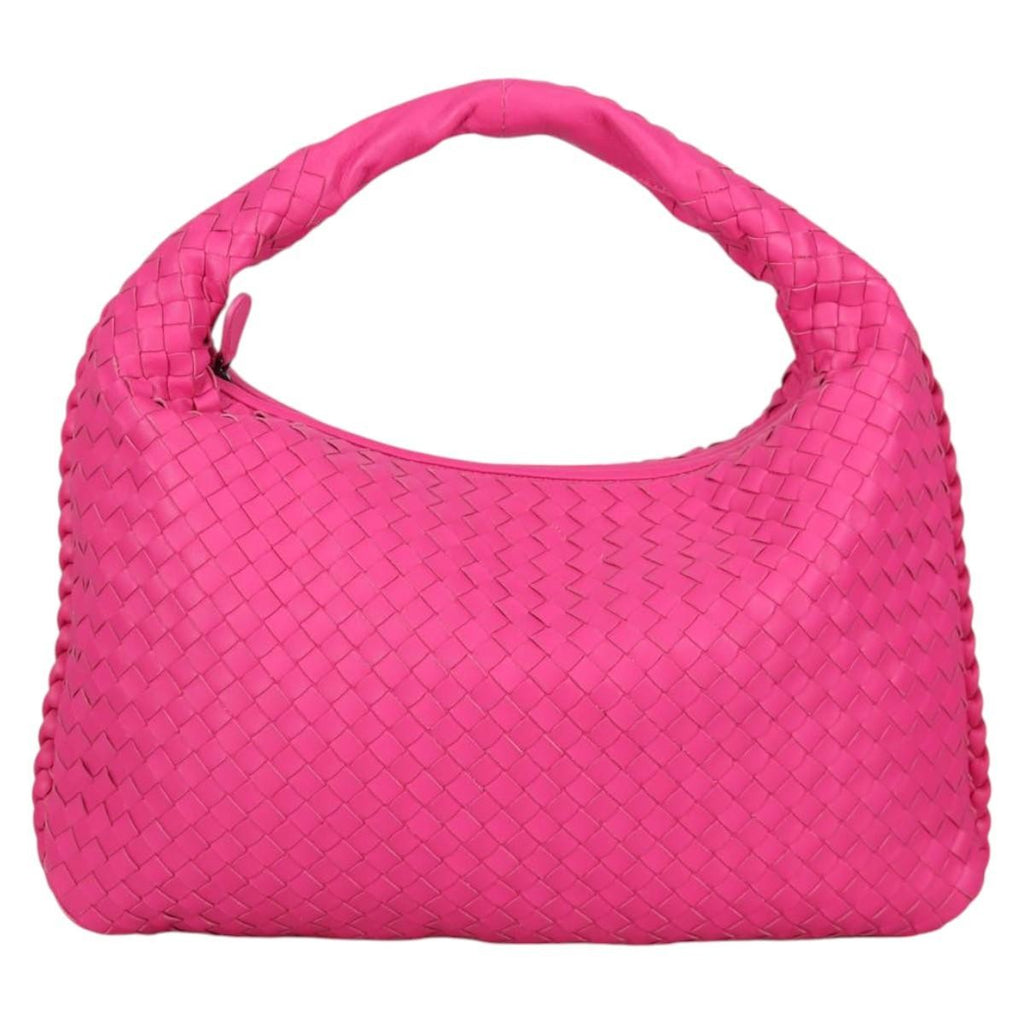 Bottega Veneta Veneta Hobo Intrecciato Nappa Pink Leather Bag