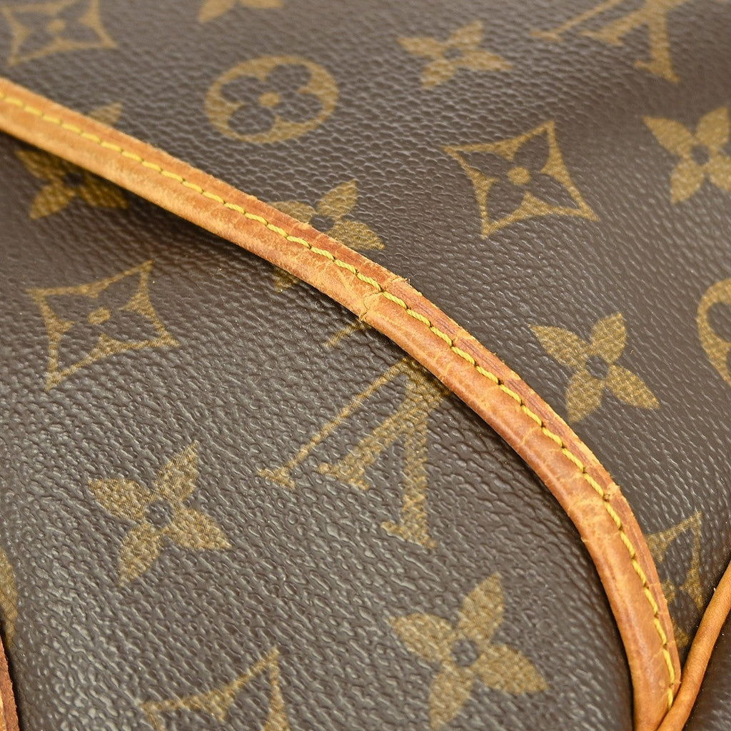 Louis Vuitton Deauville Handbag Monogram Canvas Brown Canvas Handbag