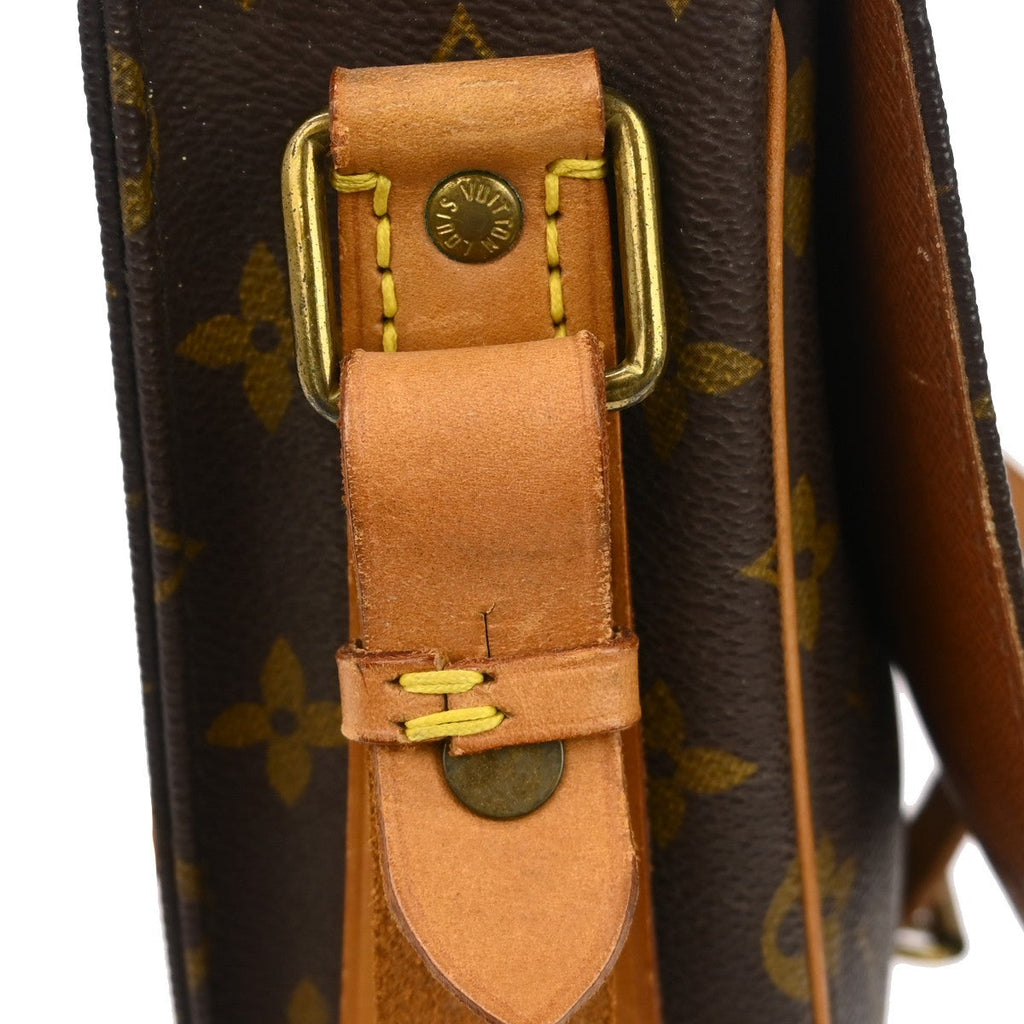 Louis Vuitton Cartouchiere Handbag Monogram Canvas Brown Canvas Crossbody Bag