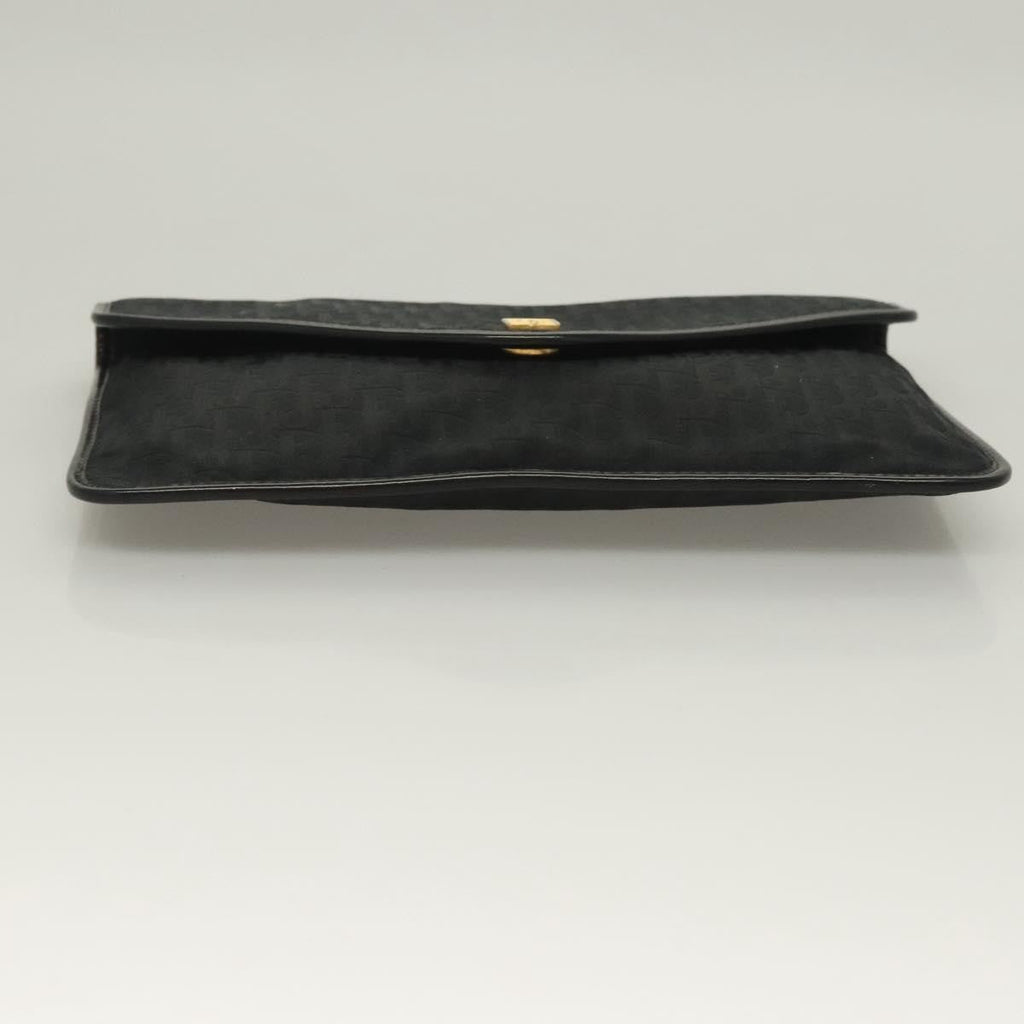 Christian Dior Vintage Trotter Pouch Diorissimo Canvas Black Canvas Clutche & Pouche Bag (Pre-Owned)